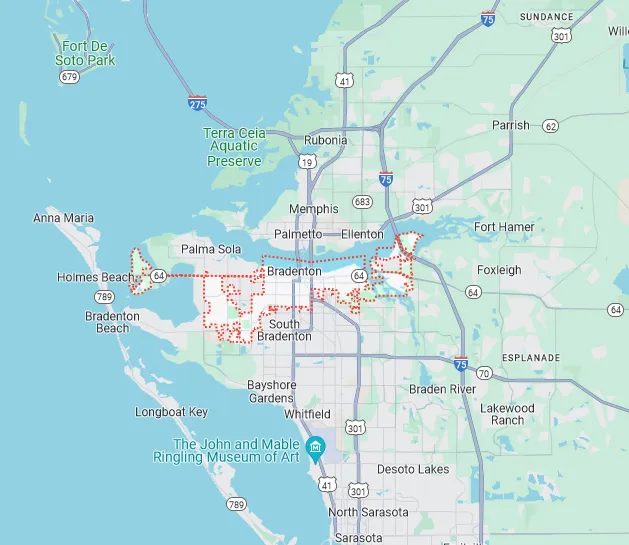 Bradenton map
