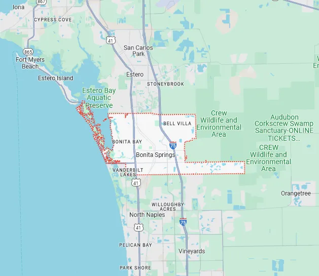 bonita springs map